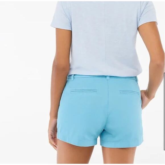 NWT J. Crew 5" Classic Chino Shorts Blue 6 H1453 Teal Travel Beach Cruise - Picture 2 of 3